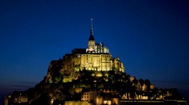 Twilight over Mont St. Michel, Normandy, France
