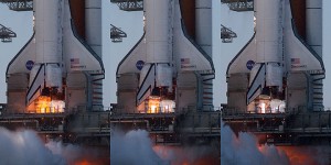 STS-133 space shuttle Discovery SSME ignition and stabilization sequence